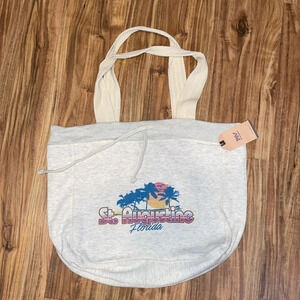 MV SPORT women’s tote shoulder bag graphic St Augustine Florida sweatshirt gray